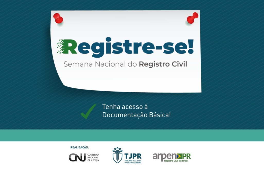 No momento, você está visualizando JFPR participa da 1ª Semana Nacional do Registro Civil – Registre-se! (05/05/2023)