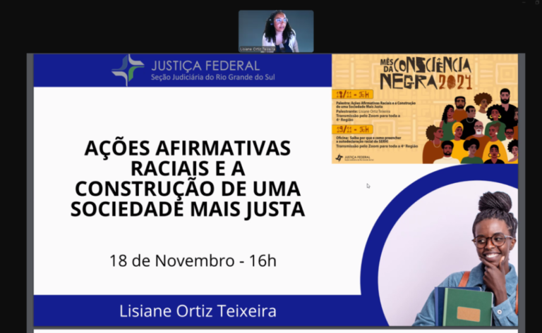 Leia mais sobre o artigo Palestra trabalhou identidade racial, política discriminatória e as ações afirmativas (19/11/2024)