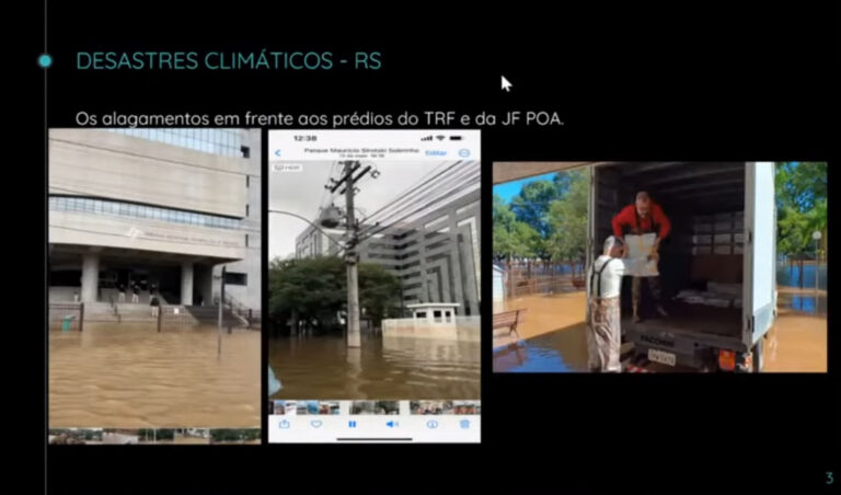 Leia mais sobre o artigo Evento aborda atuação da Justiça Federal da 4ª Região durante a crise climática do RS em maio de 2024 (29/04/2025)