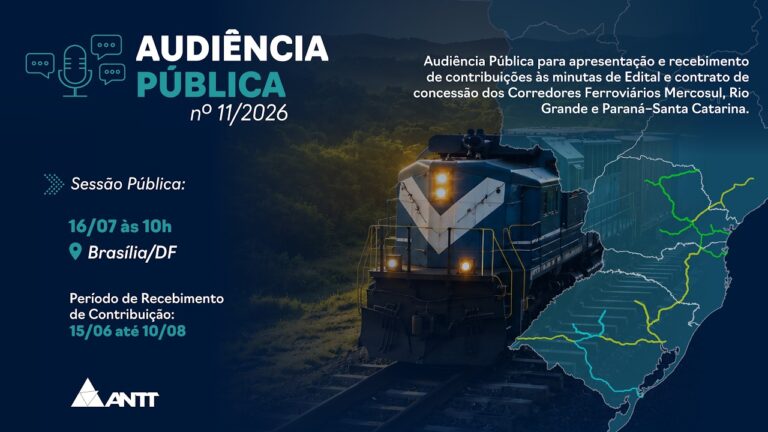 Leia mais sobre o artigo Justiça Federal nega suspensão da audiência pública sobre concessão da malha ferroviária sul (16/07/2026)